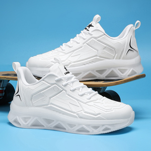 Zapatos Deportivos Casuales para Hombre, para Correr, para Todas las Temporadas, Elegantes, de Caña Baja, Transpirables, con Suela de PVC, de Tela, de Color Sólido, Antideslizantes, con Cordones - Product Image 5