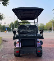 Voiturette de golf électrique tout-terrain 4 places, 4 roues motrices, avec toit et siège arrière rabattable