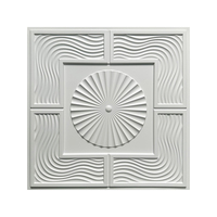 Plafonds suspendus modernes 3D en PVC imperméables, 605*605mm, résistants à la chaleur, pour hôtels, hôpitaux, ateliers et construction - Vente chaude