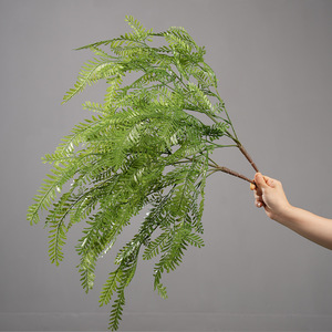 หญ้าปลอมรูปหางปลา ก้านเดี่ยว สีเขียวอ่อน สำหรับตกแต่งงานแต่งงาน - Product Image 1