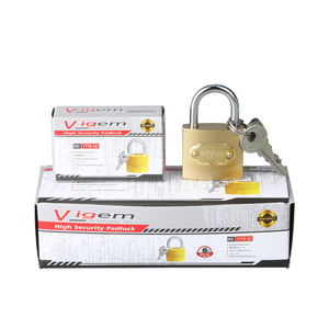 Candado de pintura estilo cobre de 20-75mm candado de hierro de pintura de Color dorado candado barato cerraduras populares - Product Image 3