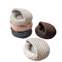Coussin pour animaux de compagnie, chien ou chat, en polaire classique, luxueux, respirant et chaud, avec housse amovible et lavable