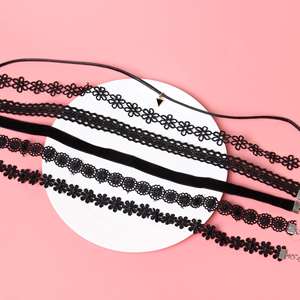 Offre Spéciale 6 pièces colliers noir velours tour de <span class=keywords><strong>cou</strong></span> ensemble classique gothique <span class=keywords><strong>tatouage</strong></span> dentelle tour de <span class=keywords><strong>cou</strong></span> pour les femmes - Product Image 5