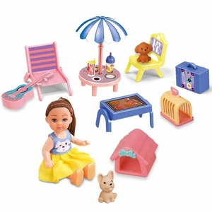Cute Pet Dollhouse <strong>Camper</strong> <strong>Van</strong> Toy Plastic Camping Car Pretend Play Role Playing <strong>Doll</strong> House Set for Kids Girls - Product Image 4