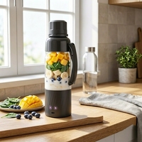 Groothandel Tritan USB Oplaadbare Zelfreinigende Draagbare Blender HD-12 600mL Krachtige Motor Waterdichte Mini Fruitmixer Sapcentrifuge