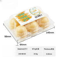Boîte à œufs en plastique PET jetable et recyclable, transparente, 12 pièces, avec couvercle, conteneur à œufs, 12 grilles, qualité alimentaire