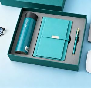 Wholesale Promotional Luxury Gifts Items Notebook Business Gift Thermos Cup Customizable Note Book Gift Set With Pen and Bottle - Product Image 1