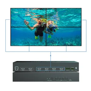 HDMI 2.1 8K @ 60 2X2和2X4视频墙，带L/R音频输出IP/RS232控制音频和视频附件