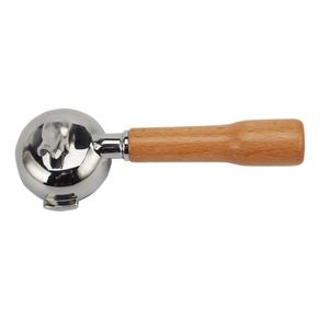 Dual Spout Espresso Portafilter with Rosewood Grip & 304 Stainless Steel Basket - Product Image 4