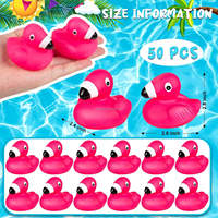 Canard en caoutchouc personnalisé, flamant rose en PVC, jouets de bain avec logo, en caoutchouc imprimé en gros pour la décoration de gâteaux de baby shower et la décoration de salle de classe