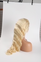 Perruque Lace Front Personnalisée en Cheveux Humains Vierges Russes, Cheveux Longs, Haute Densité, Cuticules Alignées, Sans Colle, Double Drawn, HD Velora