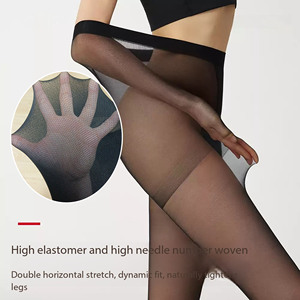 Collants sculptants pour femmes, 40D, mats, fins, grande taille, haute élasticité, anti-accroc, effet push-up fessier, pour femmes aux courbes généreuses - Product Image 3