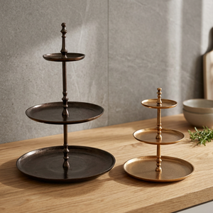 Aluminium 3 Tier Handmade Eco-Friendly Reusable Round Cake Stand Dessert Display Rack Gold Wedding <b>Party</b> <b>Table</b> Centerpiece - Product Image 2