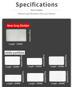 Có Thể Điều Chỉnh Nhựa Bền + Kim Loại Phân Vùng Màu Trắng Divider Kệ Thương Mại Điện Tử Quần Áo Kệ Y Học Baffle Niêm Phong Tấm - Product Image 3