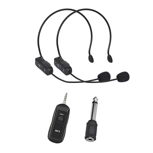 Cheapest Wireless Headset Microphone Teach Cordless Microphone Wireless Headset Mike for PC Speaker Teacher Tourist Guide