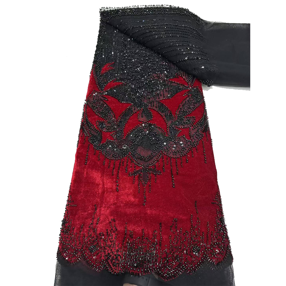 Red Dress Black Lace Overlay - High Quality Vintage Style