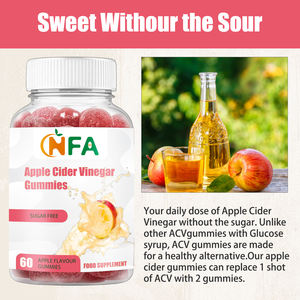 Complément Alimentaire OEM Gommes au Vinaigre de Cidre de Pomme avec Vitamine E Sans Sucre Soutien Santé Intestinale Bonbons Gommes pour la Perte de Poids - Product Image 6