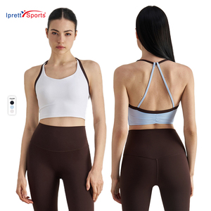 Top da donna estivo con reggiseno sportivo da palestra antiurto con supporto alto - Product Image 2