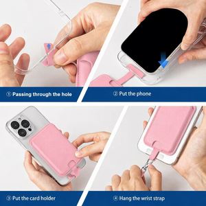 Tarjetero Magnético de Cuero PU de Lujo con Cordón Desmontable para iPhone 17, 16, 15, 14, 13 Series, Logotipo Personalizado, Nuevo Set Pro - Product Image 2