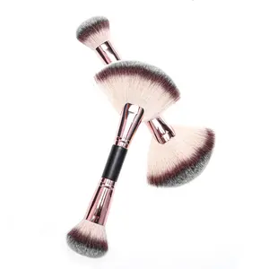 Professional fan pow powder mineral brush Double Ended Makeup Brushes for Blending makeup