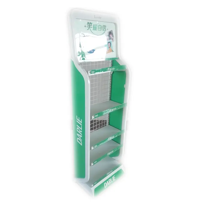 China Fabriek Professionele Aangepaste Hoge Kwaliteit Rvs Plaatwerk Supermarkt Display Rack