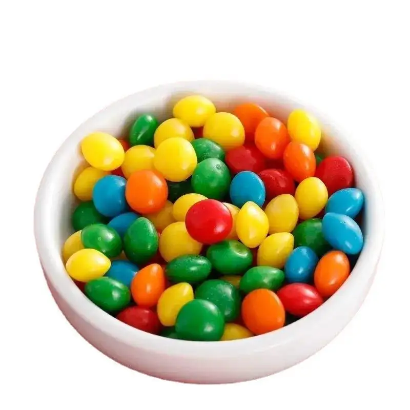 Wholesale Customization Colorful Fruit Flavor Jelly Beans Sweets Candy OEM package juicy rainbow chew candy