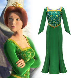Nuovo film d'animazione Shrek <span class=keywords><strong>vestito</strong></span> Cosplay per bambini <span class=keywords><strong>Fiona</strong></span> principessa Costume di Halloween con tuta mantello adulti festa di natale - Product Image 6