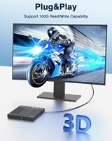 Unidad de Blu-Ray Externa 7 en 1, USB 3.0, Tipo-C, Lector/Grabador de Tarjetas SD/TF, Compatible con Discos de 100G, para Windows, Mac, Linux, Laptop y Computadora de Escritorio