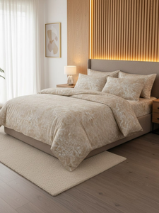 Elegant Beige Marble <b>Bedding</b> <b>Set</b> Cotton Printed Bed Linen Soft Breathable Duvet Cover Wholesale Supplier - Product Image 3