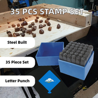 Professional 35 PCS 12mm Steel Metal Jewelry Stamp Tools Industrial DIY Alphabet Punch Set Plastic for Leather Craft OEM/ODM