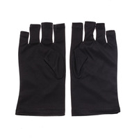 À bout ouvert professionnel Nail Art manucure blanc Anti UV protection mitaines gants acrylique pour Gel lampe à ongles