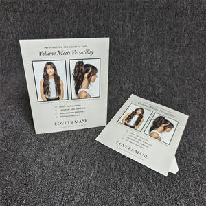 Stand Display meja kardus kertas kustom dengan kardus papan iklan tanda konter untuk Wig promosi toko rambut - Product Image 2