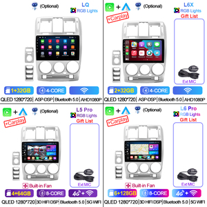 Lehx L6Pro 8Core QLED 5G Wifi DSP Xe Đài Phát Thanh Stereo Đa Phương Tiện Cho Hyundai Getz 2002 2011 <span class=keywords><strong>Android</strong></span> 12 2DIN GPS Navi Carplay Tự Động - Product Image 4