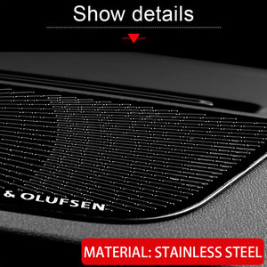 Parti interne automobilistiche in acciaio inossidabile OEM per 2021 <span class=keywords><strong>Audi</strong></span> <span class=keywords><strong>A3</strong></span> pannello frontale copertura altoparlante centrale paillettes Decorative - Product Image 5