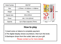 Nouvelle conception de machine à gachapon premium à jetons, distributeur de jouets avec quantité de jetons réglable, vente en gros