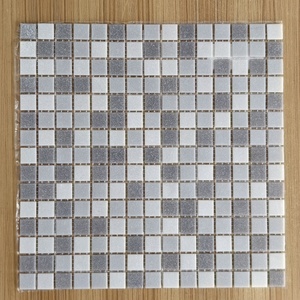 Nhà máy 20x20x4mm hồ bơi Gạch Mosaic nóng chảy khảm thủy tinh cho hồ bơi dự án - Product Image 1