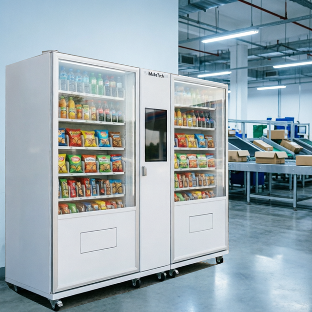 Intelligent Combo Vending Machine 21.5 Inch Touchscreen Cloud Management Cashless Payment OEM/ODM