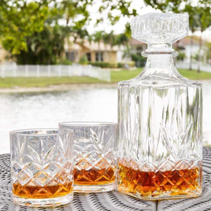 All'ingrosso 750ml inciso Vintage vecchio stile classico whisky bicchieri di lusso liquore Decanter regalo Set - Product Image 2