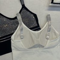 Nouvelle Camisole Femme Grande Taille en Latex en Forme de U, avec Soutien-Gorge Intégré et Décorations Diamantées Mi-Longues