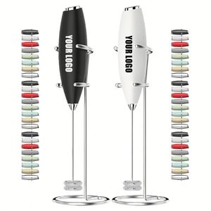 Custom logo Foam <b>Maker</b> Matcha Whisk Drink Mixer Stirrer Stainless Steel Coffee Frother Kitchen Handheld Electric Milk Frother - Product Image 1