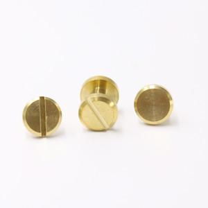 Vite Chicago in Ottone con Testa Piatta M4 per Portachiavi - Product Image 3