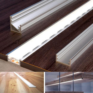 Profilo in alluminio a led con tappi terminali della copertura del pc e alloggiamento del profilo a led per soffitto rotondo in alluminio nero - Product Image 4