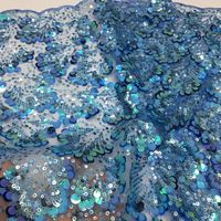 Coloré Multi Couleur Pêche Doré Dentelle Tissu Dentelle Tissu Nigérian Dentelle De Mariage Double Sequin