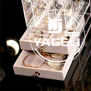 Organisateur de bijoux en acrylique transparent, porte-boucles d'oreilles, anti-poussière, présentoir pour colliers, bracelets, boucles d'oreilles, bagues, 1 pièce - Product Image 6