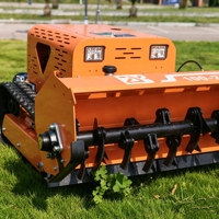 Tondeuse à gazon robotisée industrielle sur chenilles 24P, moteur essence 4 temps, type à levage électrique, télécommandée, largeur de coupe 120 cm