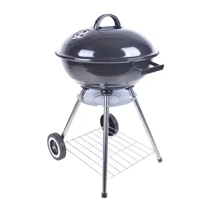 Outdoor Enamel Apple Shape Portable Camping Grill Barbecue Charcoal Bbq Kettle Grill