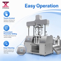 Homogénéisateur mélangeur en acier inoxydable contrôlé par PLC pour la production de pommades cosmétiques, machine électrique automatique 7 kW