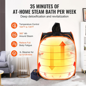 Sauna a Vapor Portátil Dobrável para Uso Doméstico, Leve e Compacta, para Emagrecimento e Spa, Modelo Mini <span class=keywords><strong>Pop</strong></span>-up - Oferta Imperdível - Product Image 3