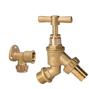 Outdoor <b>Garden</b> Tap Kit 1/2 Inch BSP Hose Union With Brass Wall Plate Fixture Outside Hose Fitting <b>Set</b> Wall Mounted - Product Image 2