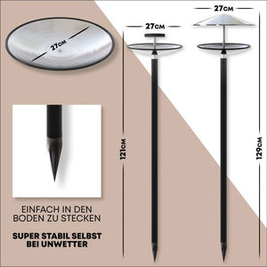 JH-Mech Hochwertiger Vogelfutterspender für den Außenbereich, Wetterfest, Edelstahl, Freistehende Wildvogel-Futterstation - Product Image 3